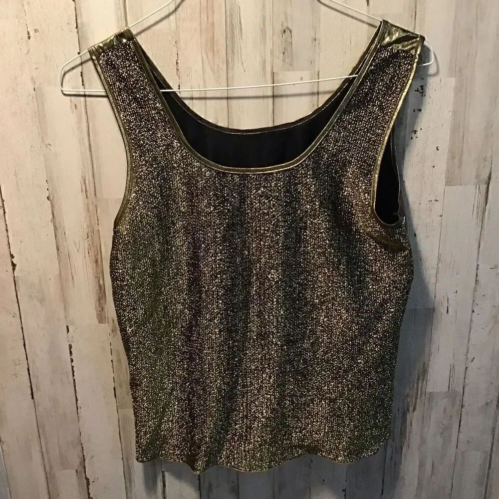 Blouse shimmering gold and sexy by Cinema side large